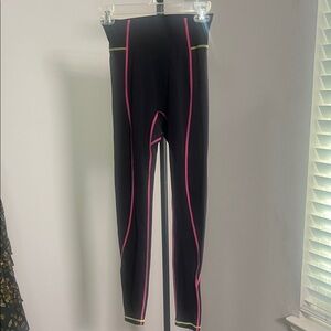 BuffBunny Black Leggings with Pink Accents